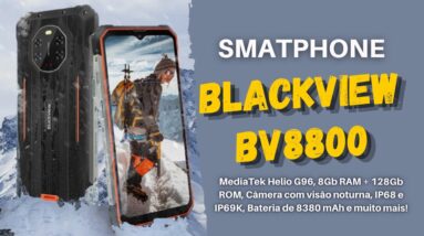 BLACKVIEW BV8800 - SMARTPHONE ROBUSTO COM BATERIA DE 8380mAh, COM CARREGAMENTO REVERSO!