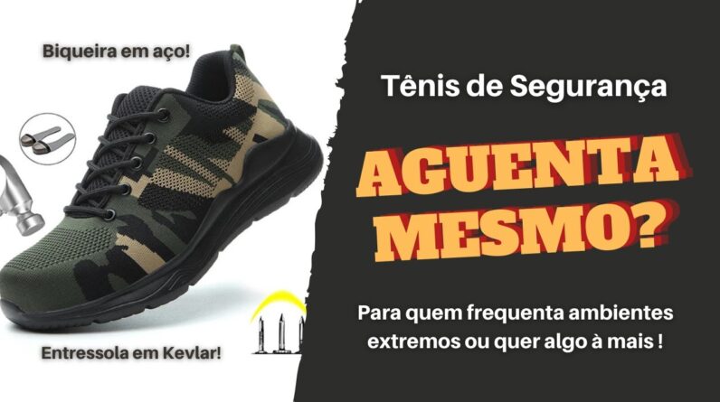 Tênis de Segurança - Biqueira em aço, Entressola em kevlar e Sola em EVA antiderrapante!