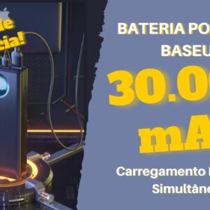 BATERIA PORTÁTIL 30.000 mAh E CARREGAMENTO RÁPIDO DE 65W