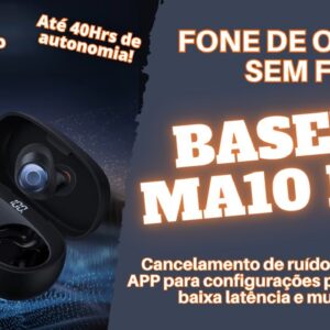 Fone de Ouvido Sem Fio - Baseus Bowie MA10 Pro