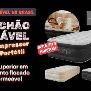 Colchão Inflável com Compressor de Ar Portátil